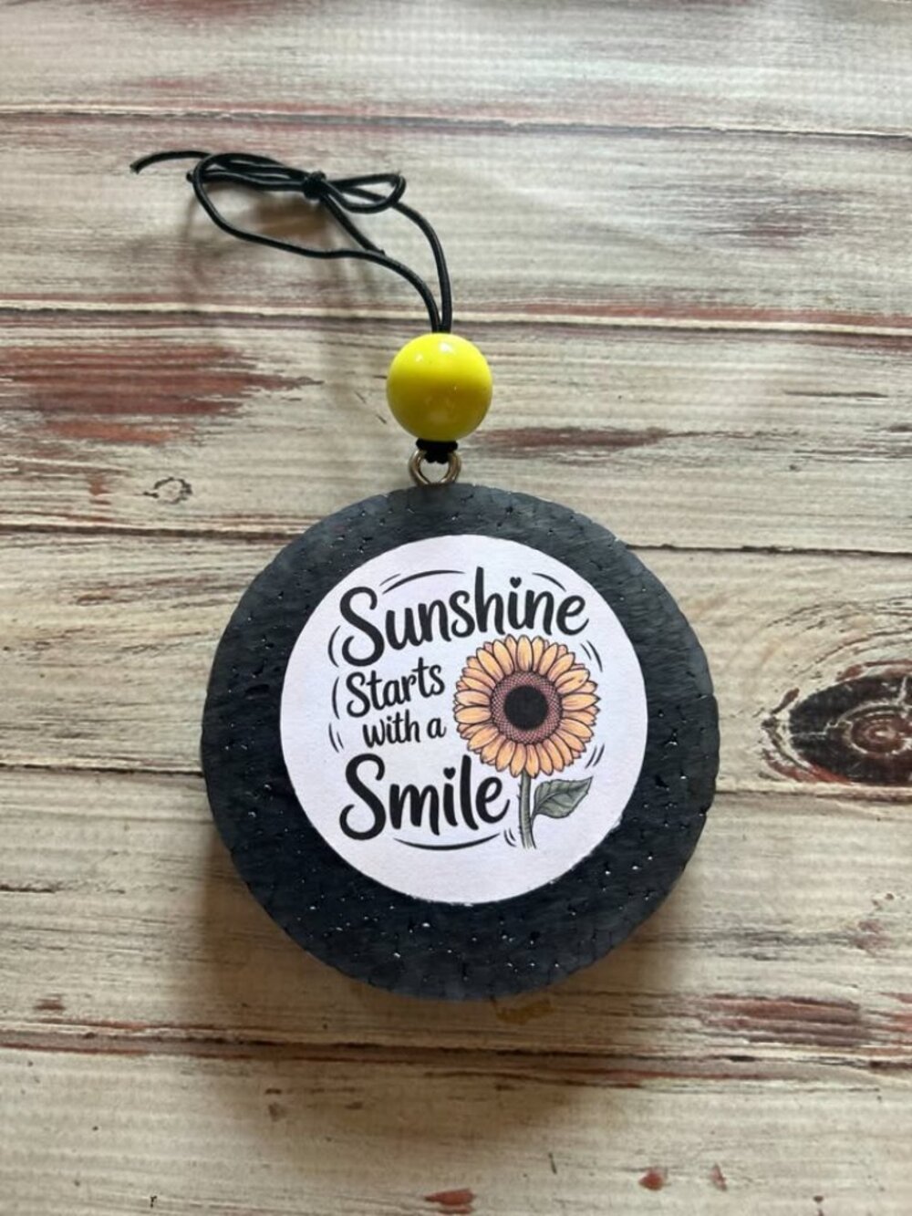 Sunshine Starts With A Smile Car Freshie